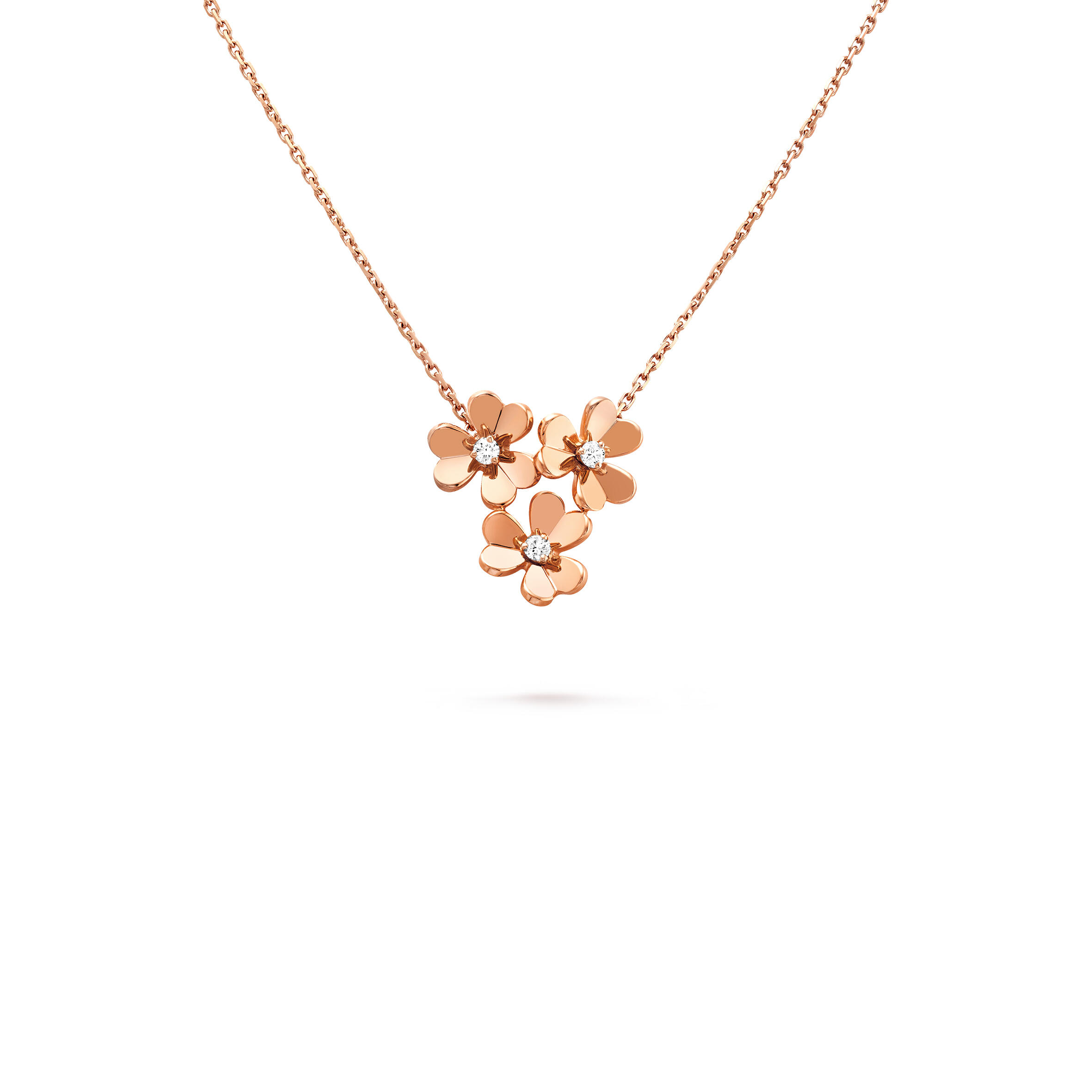 V*N CL*F arpels frivole pendant, 3 flowers vcarp2dl00